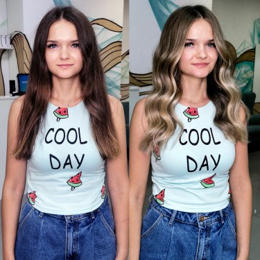 Окрашивание, стрижка.