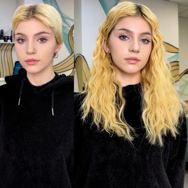 Наращивание волос 300 капсул 40см, стрижка.