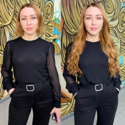 Наращивание волос 250 капсул, стрижка.